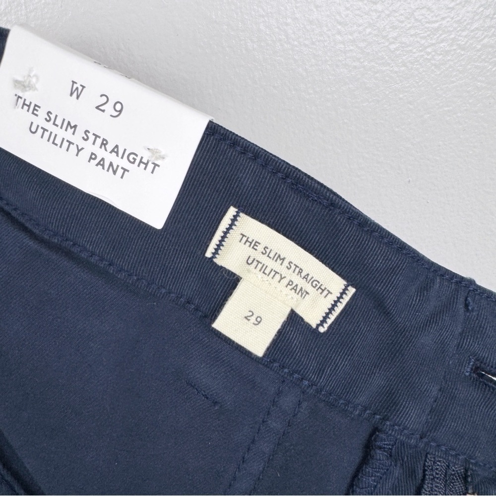 Madewell Slim Straight Utility Pants Garment Dye Deep Indigo Size 29 NWT - Picture 10 of 11